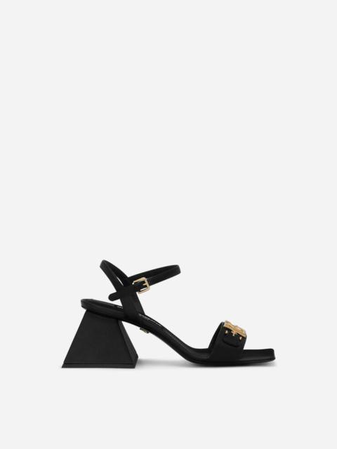 Nappa-look fabric sandals