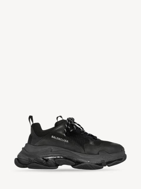 BALENCIAGA Men's Triple S Sneaker Clear Sole in Black