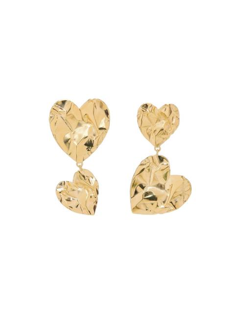 Oscar de la Renta STACKED CRUSHED HEART EARRINGS