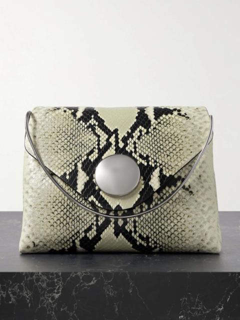 Bobbi snake-effect leather shoulder bag