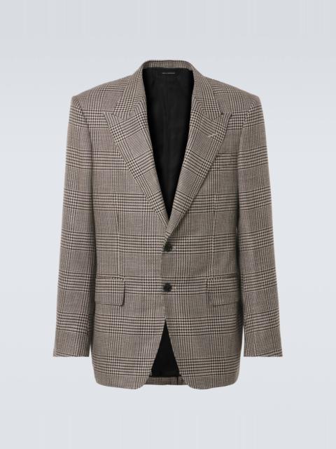 TOM FORD Shelton houndstooth wool-blend blazer