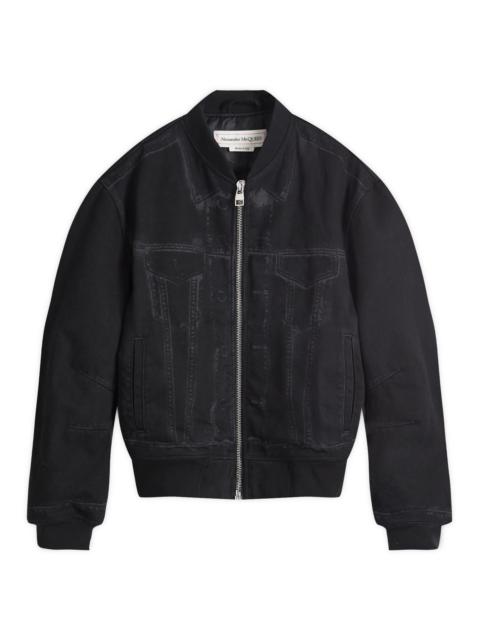 Alexander McQueen Alexander McQueen Denim MA-1 Bomber Jacket