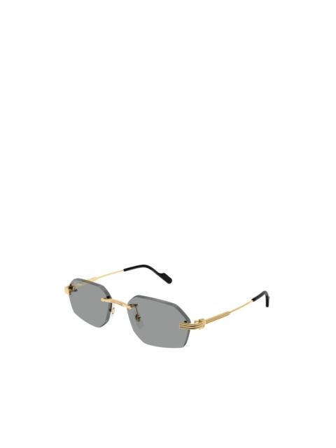 Cartier rimless geometric-frame sunglasses