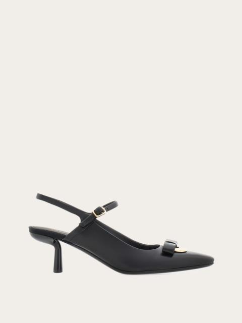 FERRAGAMO Drop Bow ornament slingback