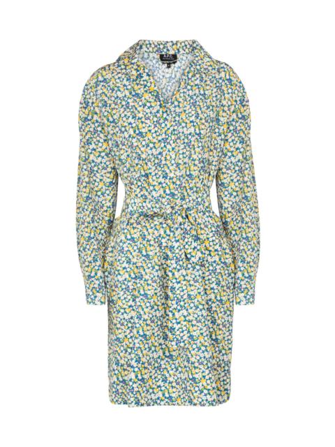 A.P.C. Melissa floral silk and cotton minidress