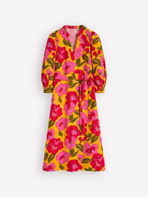 BODEN Octavia Cotton Dress-Yellow Radiant Bloom