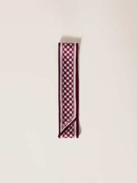 Miu Miu Printed silk twill scarf