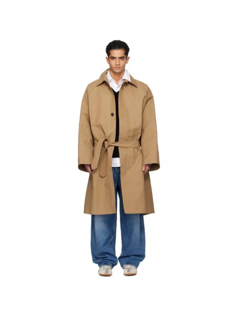 HED MAYNER Tan Twill Trench Coat