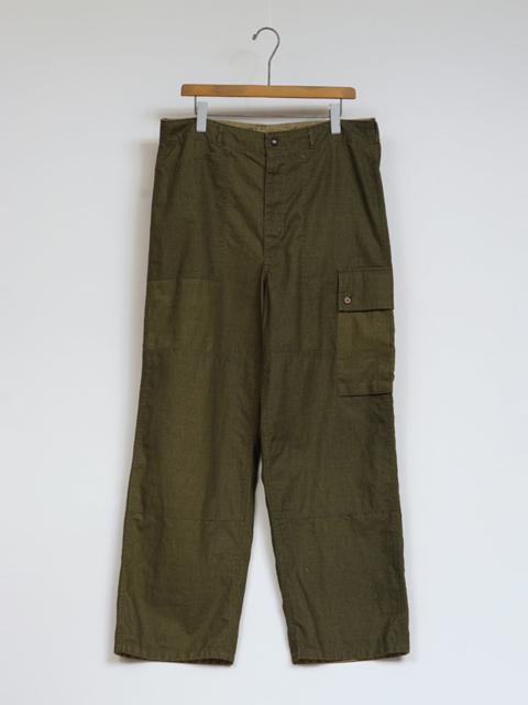 Nigel Cabourn 30's Deck Pant 12.5oz Denim in Green | REVERSIBLE