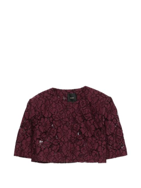 PINKO lace-detail cropped jacket