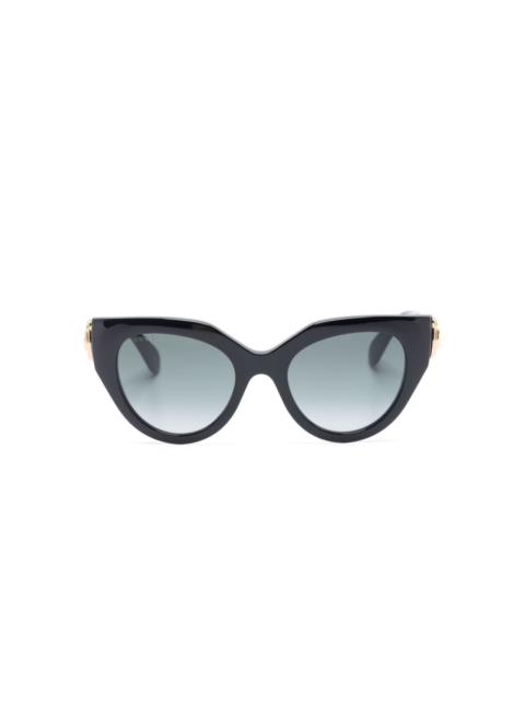 GUCCI logo-plaque cat eye-frame sunglasses