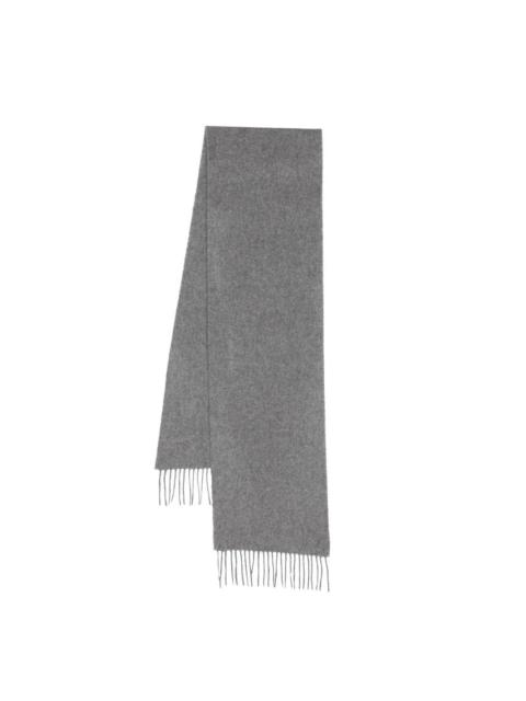 fringe-detail cashmere scarf