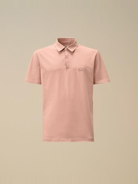 C.P. Company Stretch Piquet Three-Button Logo Polo