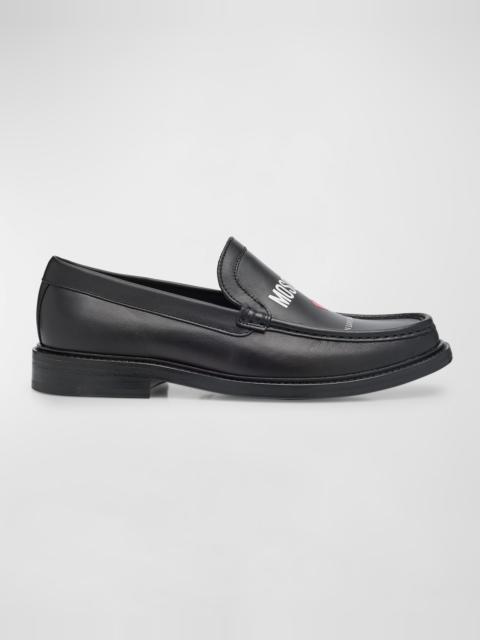 Moschino Men's In Love We Trust Calfskin Loafers