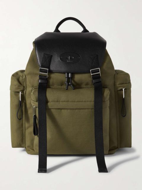Mulberry Skye Cotton-Canvas and Full-Grain Leather Backpack