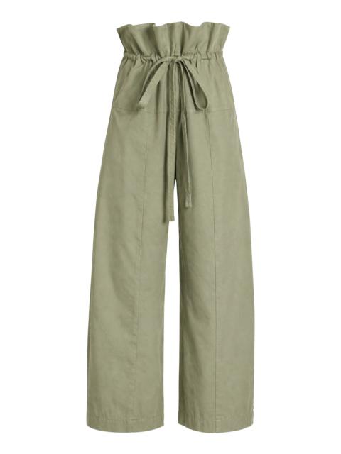 MATTEAU Fisherman Cotton Drawcord Pants green