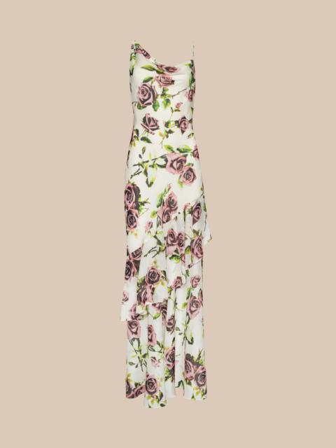 L'AGENCE Viola Silk Cowl-Neck Gown