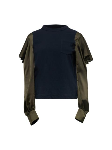 sacai Satin x Cotton Jersey T-Shirt