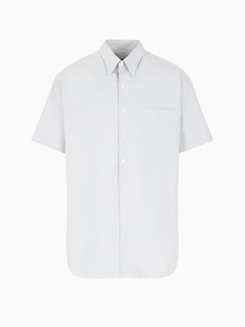 GIORGIO ARMANI Short-sleeved cotton oversized shirt