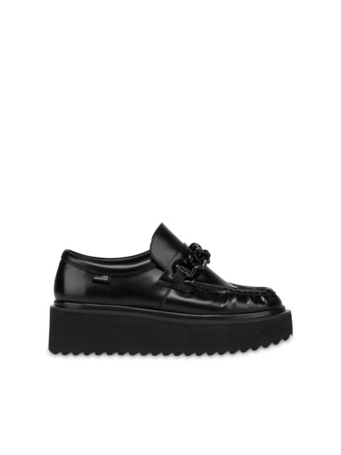 Moschino chain link-detail flatform loafers