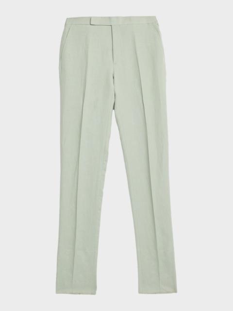 Ralph Lauren Men's Gregory Hand-Tailored Silk-Linen Trousers