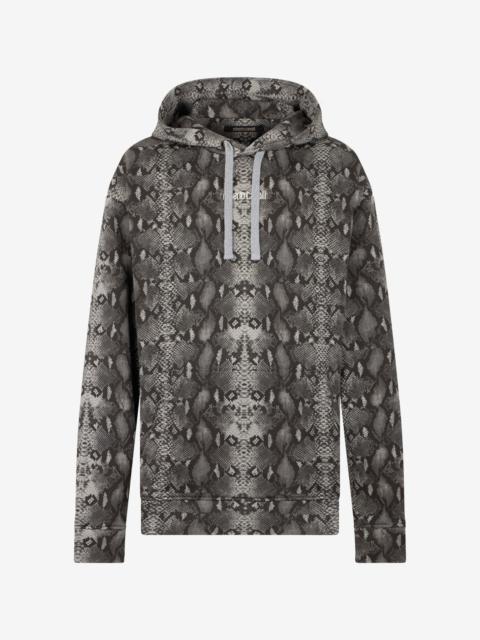 Roberto Cavalli Python Print Hoodie Sweatshirt