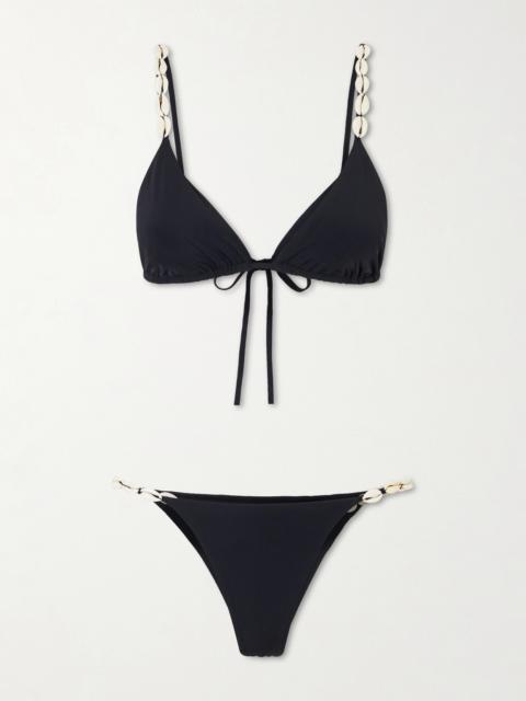 SARA CRISTINA Cowries Embellished Bikini