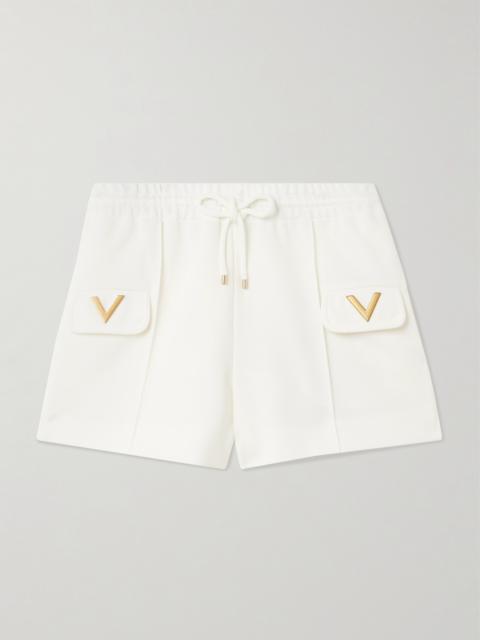 Valentino Embellished Stretch-jersey Shorts