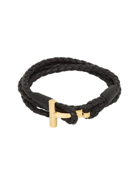 TOM FORD Braided Leather T Bracelet