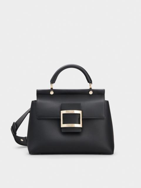 Roger Vivier Viv' Cabas Metal Buckle Bag in Leather