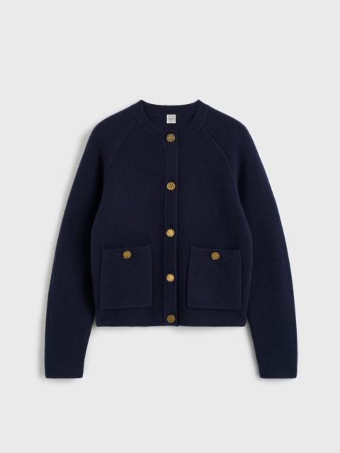 TOTEME Hammered button cardigan navy
