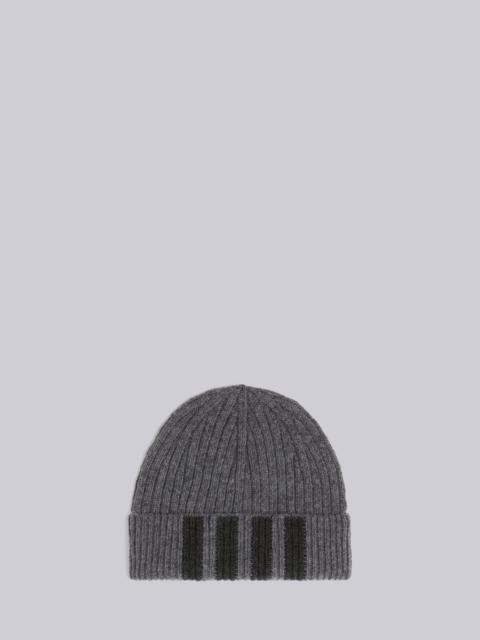 Thom Browne Medium Grey Fine Merino Wool Rib 4-Bar Hat