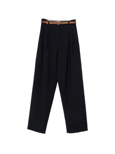 Max Mara Bacio belted pleated trousers