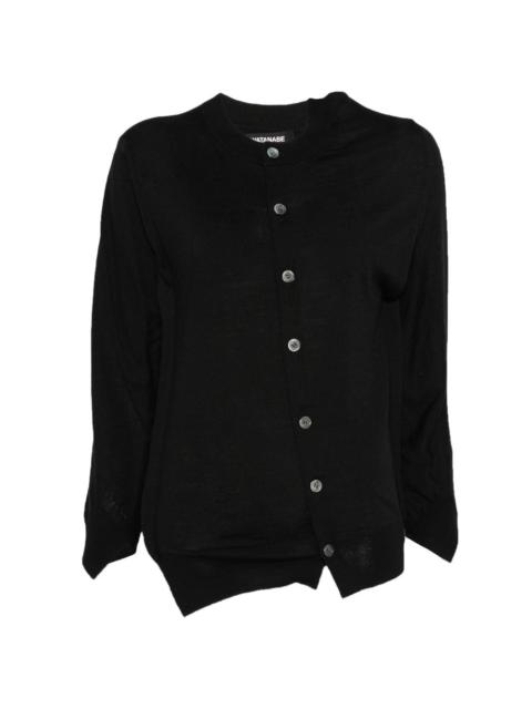 Junya Watanabe button asymmetric cardigan