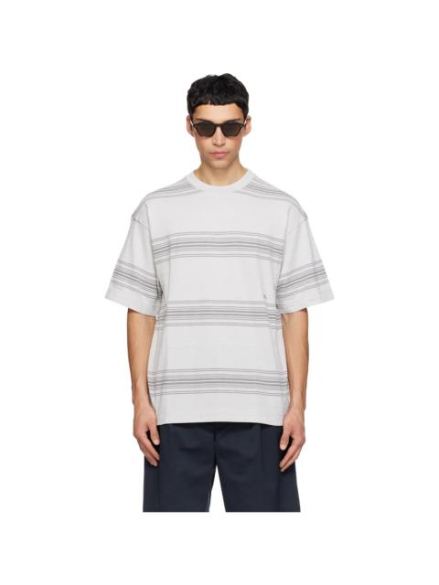 Nanamica Gray Stripe T-shirt