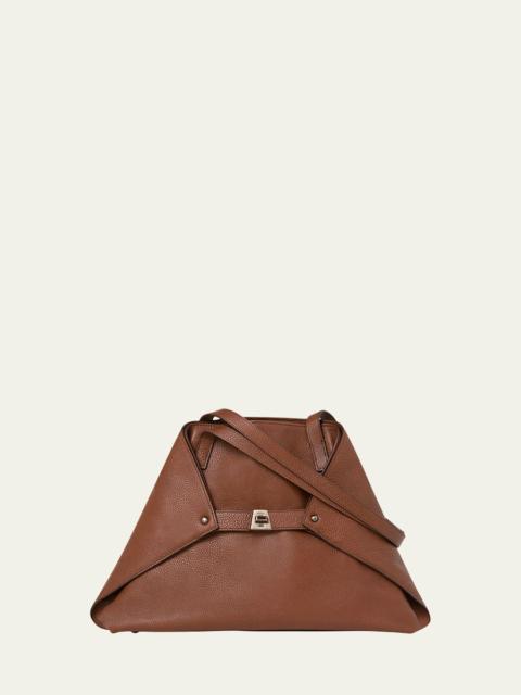 AKRIS Ai Small Leather Shoulder Tote Bag