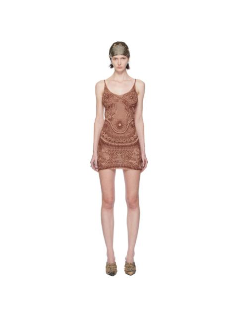 Jean Paul Gaultier Brown Soleil Minidress