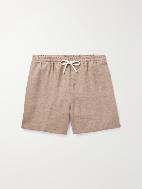 Loro Piana Arizona Straight-Leg Linen Drawstring Bermuda Shorts