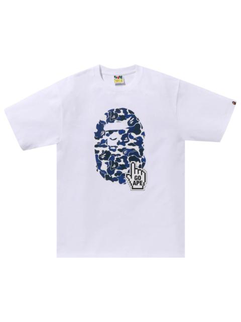 BAPE Camo Go Ape Pointer Big Ape Head Tee 'White'