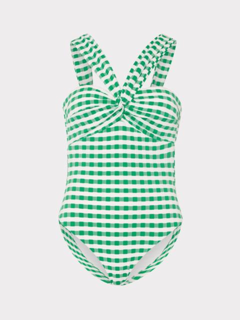 MILLY Betsy Jacquard Cottage Bandeau One Piece