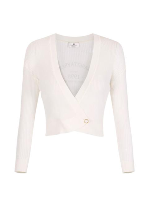 ELISABETTA FRANCHI V-neck button cropped cardigan