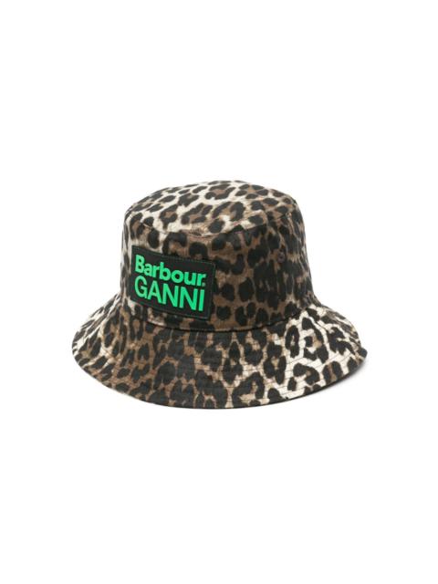Barbour leopard-print bucket hat