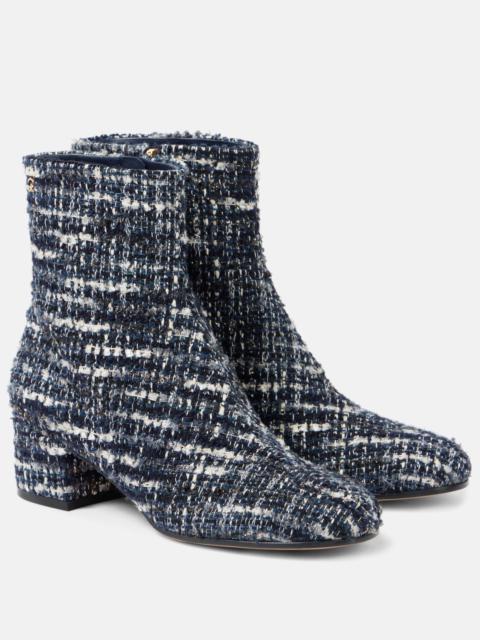 45 bouclé ankle boots