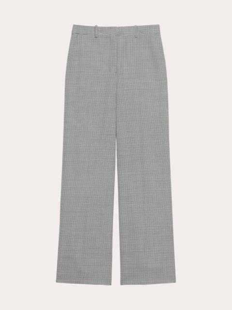 Theory Plaid Wool Twill Straight-Leg Trousers
