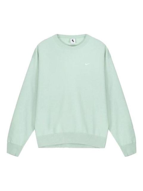 Nike Nike Solid Color Round Neck Long Sleeves Pullover Green Light green CZ5353-321