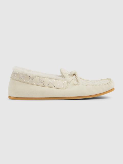 GUCCI Women's GG crystal driver loafer