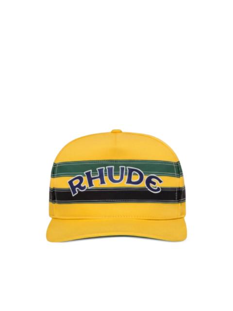 Rhude logo-print striped cap