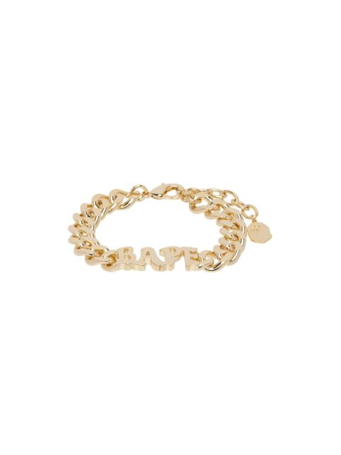 A BATHING APE® Gold 'Bape' Bracelet