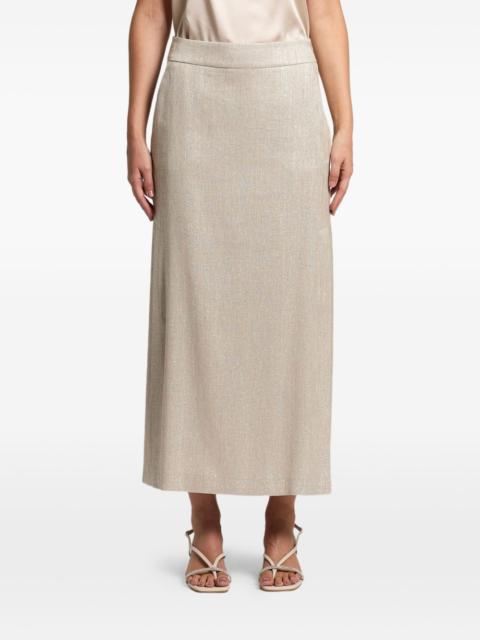 PESERICO side-slit midi skirt