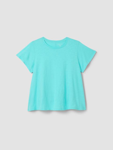EILEEN FISHER Organic Cotton Slubby Jersey Crew Neck Tee